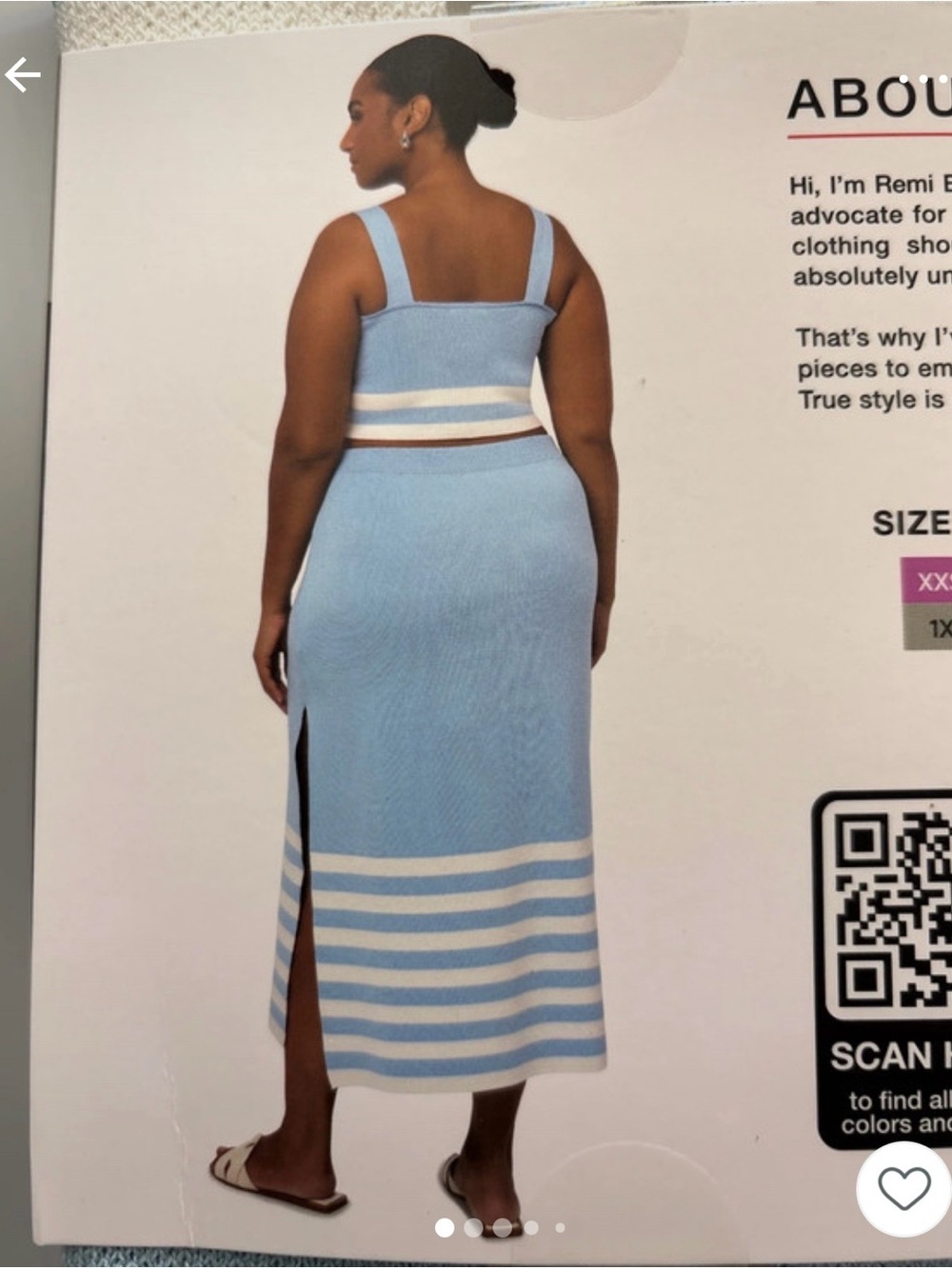 New!!!!Light Blue Striped Knit Maxi Skirt